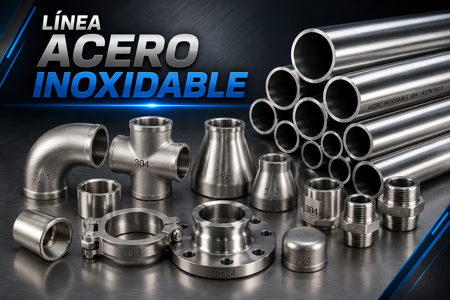 Tubería inoxidable